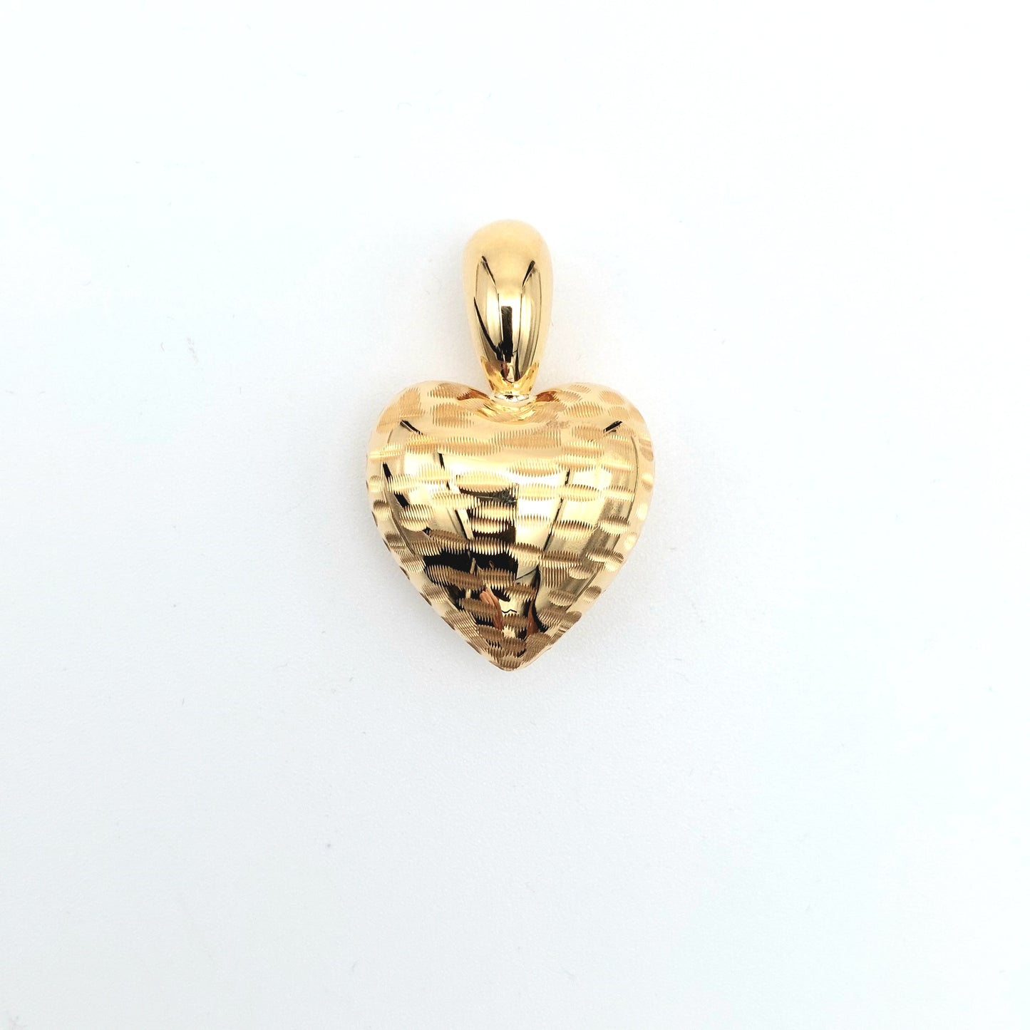 Ciondolo elettroformato a cuore in oro giallo 18 KT. CIO-ORO013.