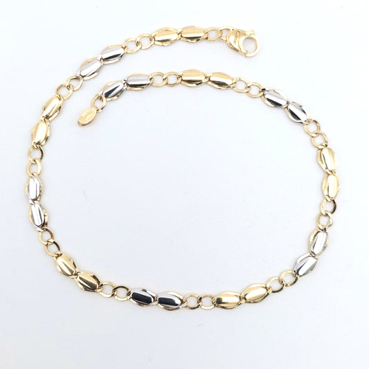 Bracciale da uomo in oro giallo e bianco 18 kt. BR-U-ORO007.