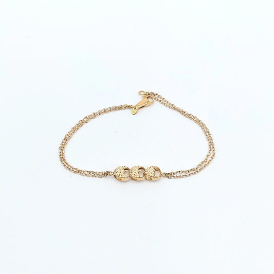 Bracciale da Donna modello Diva Square in oro Giallo e Bianco 18 kt. BR-D-ORO003.