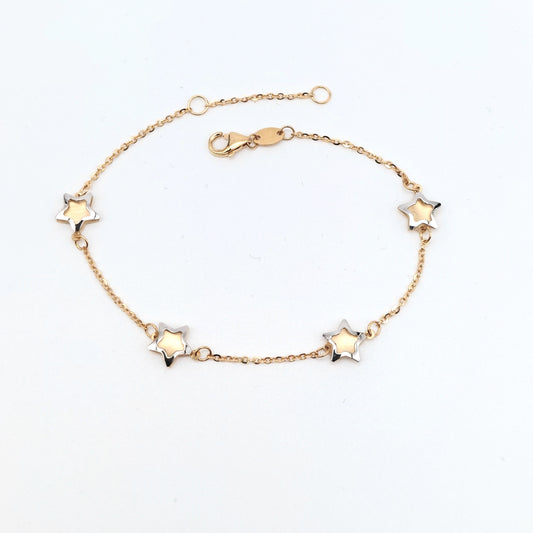 Bracciale da donna in oro giallo e bianco 18 kt. BR-D-ORO011.